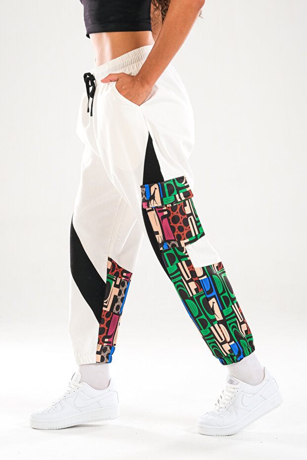 بنطلون رياضي منقوش باللون النيون - 5