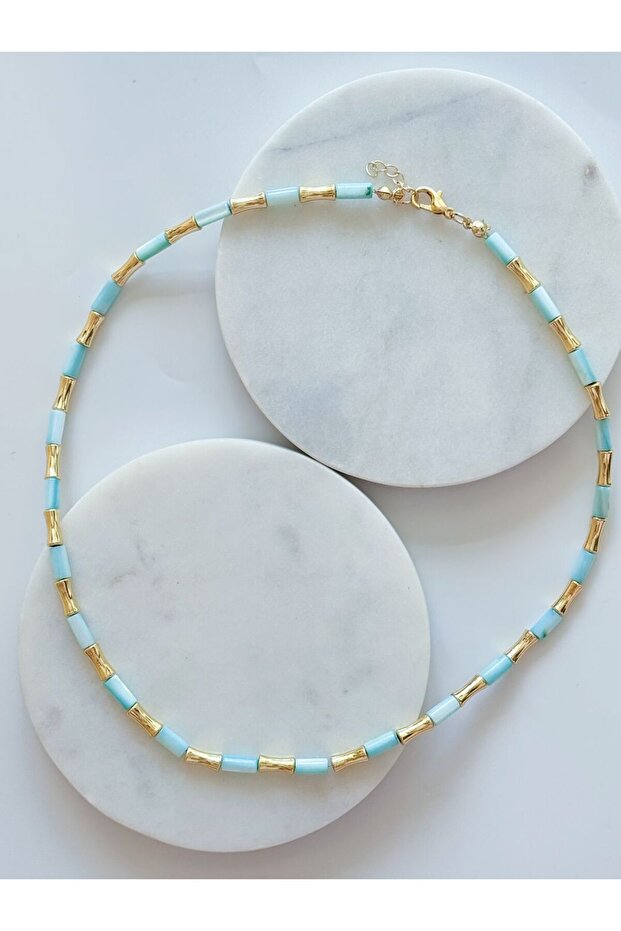 RENKLİ BORU KOLYE - 2