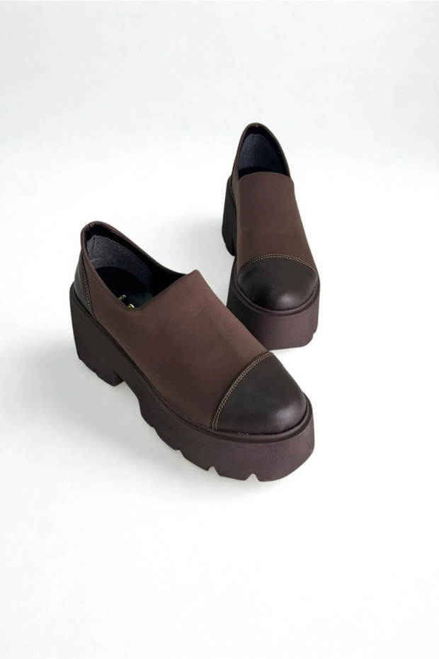 Brown Citric Thick Sole Women's Shoes P9064