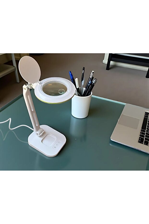 عدسة مكبرة لسطح المكتب من فليكسي قابلة للتعديل مع إضاءة LED متدرجة - 7