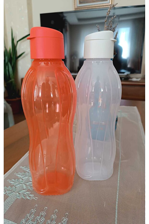 Eco Water Bottle 1 Lt Red White