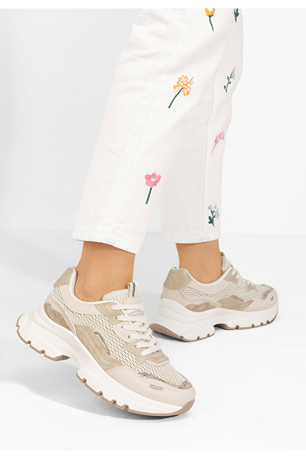 Béžové dámske tenisky Marylin - 2