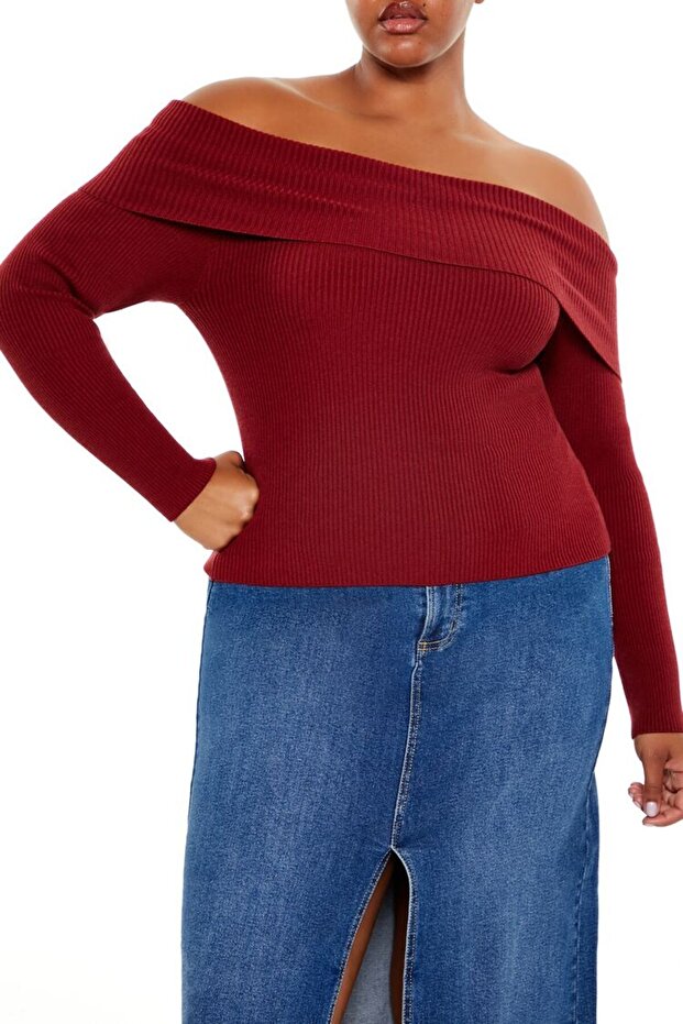 Plus Size Madonna Yaka Kazak - 2