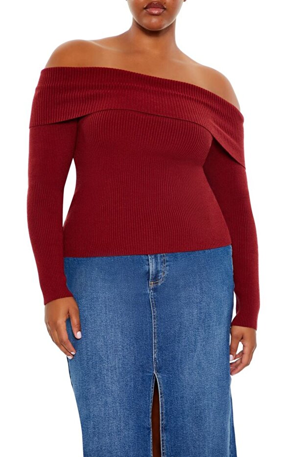 Plus Size Madonna Yaka Kazak - 5