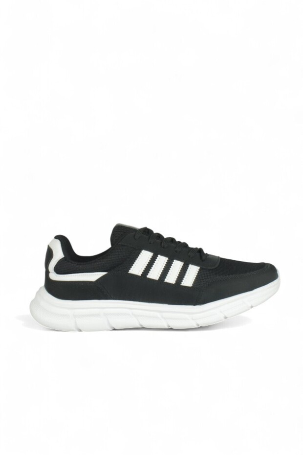 392101 013 Men's Black and White Large Size Sports Shoes