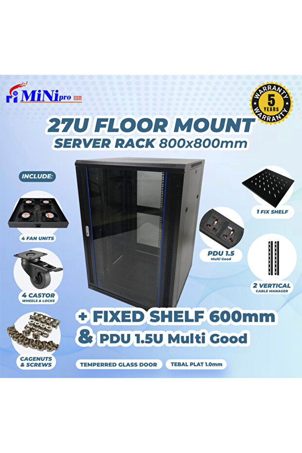 خزانة رفوف أرضية مقاس 27U - 2