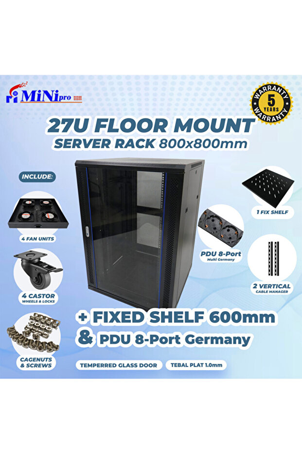 خزانة رفوف أرضية مقاس 27U - 3