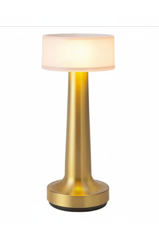 Gold LED Touch Control Desk Lamp and Night Light - Portable, 3 Colors for Bedroom, Restaurant & Bar