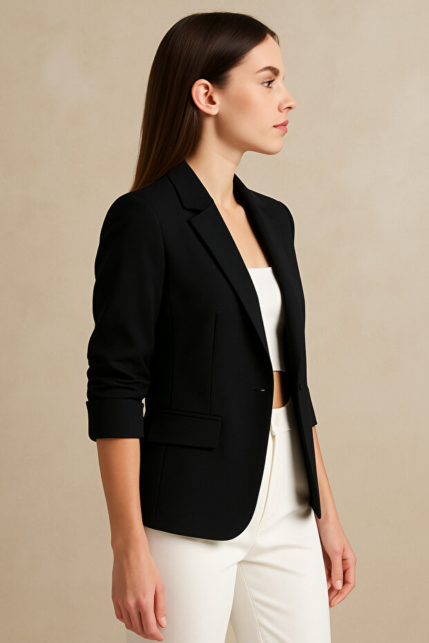 Blazer Kadın Ceket Dirsek Kol - 2