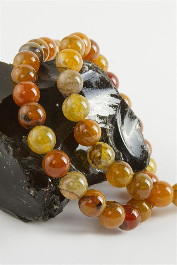 Msa-Shop Agate Stone 10 Mm-Brown