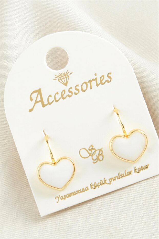 Heart Enamel Clip Earrings