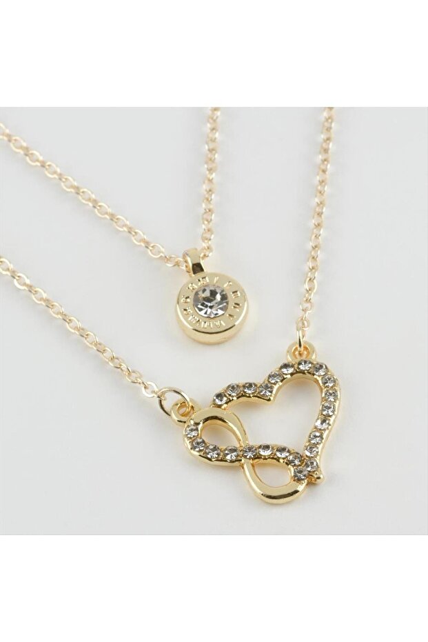 New Season Double Necklace with Heart Infinity Figure