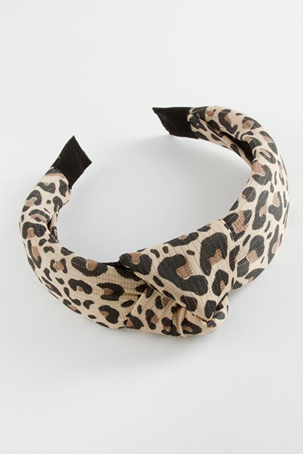 تاج على شكل فيونكة بنقشة الفهد - 2