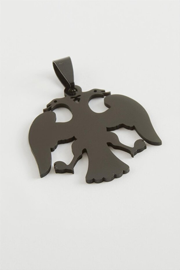 Double Headed Eagle Steel Pendant 3 cm
