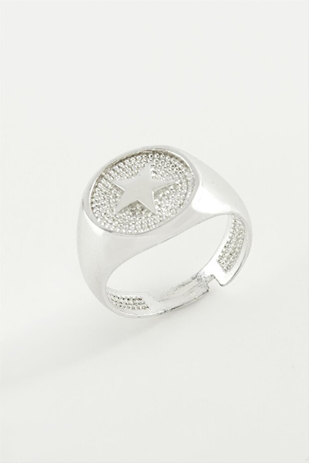 خاتم معدني على شكل نجمة - 1