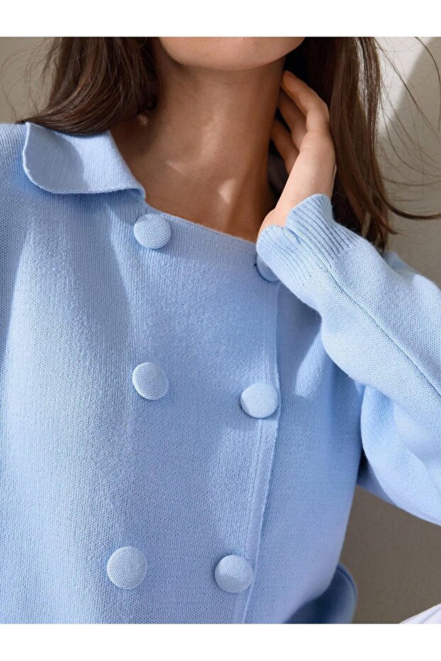 BUTTONED KNITWEAR CARDIGAN - 6