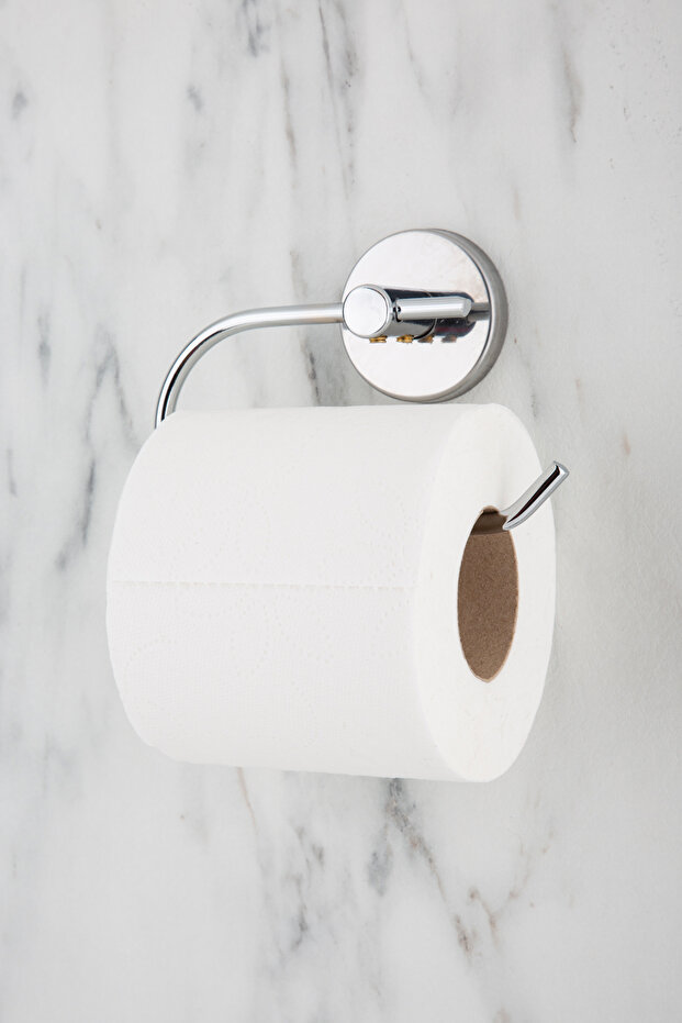 Krom 2'li Set Krom Uzun Havluluk/Krom Açık Tuvalet Kağıtlığı WC Askısı - 3