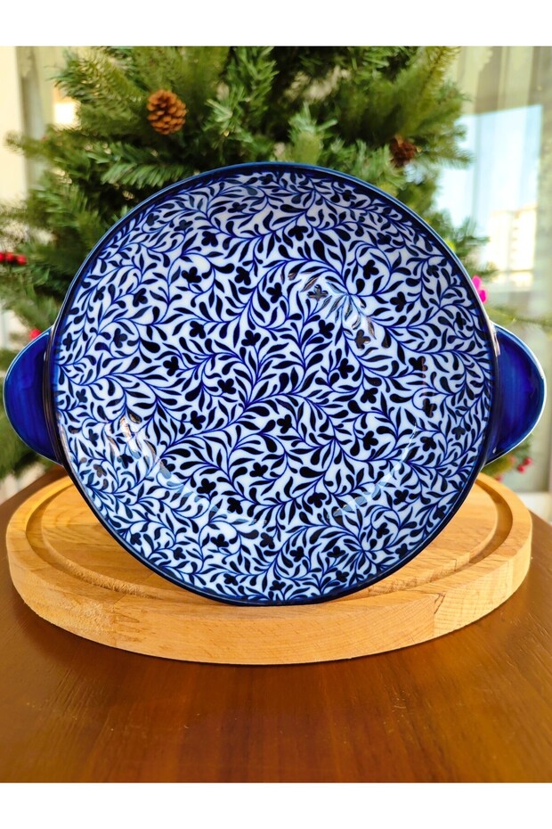 Rêve Bleu Tours New Bone China Yuvarlak Kulplu Tabak - 1 Adet - 2