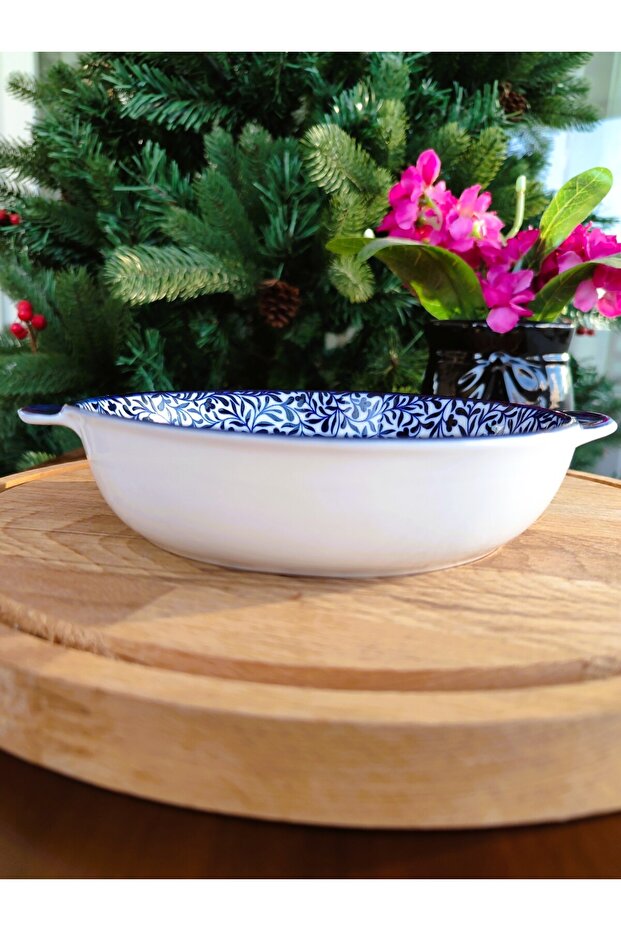 Rêve Bleu Tours New Bone China Yuvarlak Kulplu Tabak - 1 Adet - 8