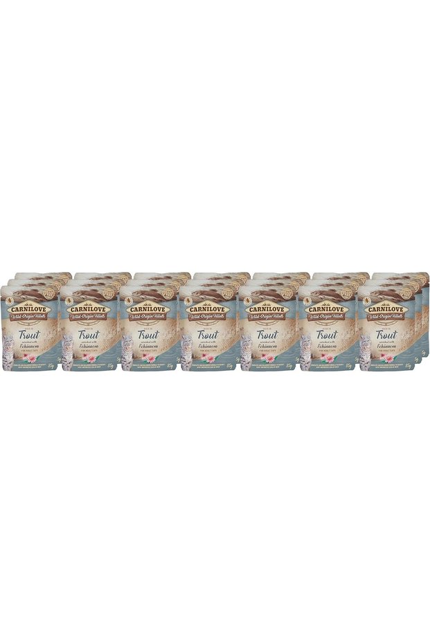 Trout enriched with Echinacea for Adult Cats (Wet Food Pouches) 24x85g