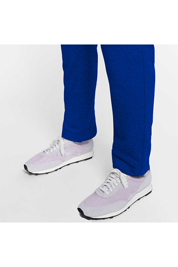 Unisex Sax-Mavi 2ip Şardonlu Örme Kumaş Düz Paça Eşofman Altı - 2