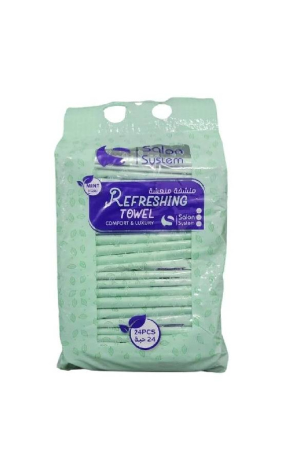 Salon System Refreshing Towels 24 Pieces Mint