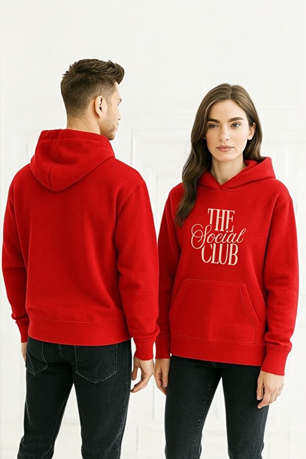 The Social Club Colorful Printed Hooded Sweatshirt