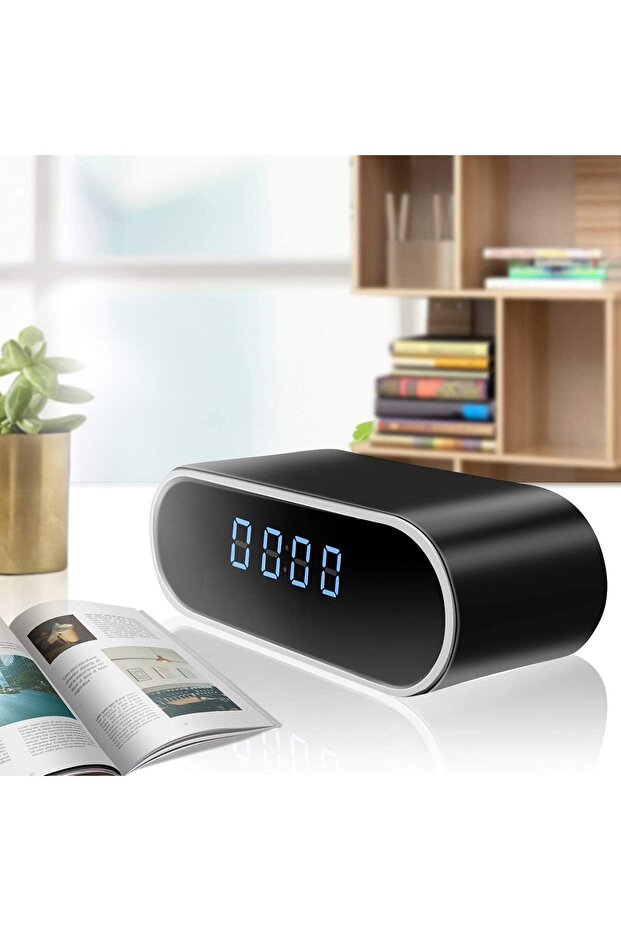 Clock Camera 1080P, JFMShop Wireless Hidden WiFi Alarm Clock Camera