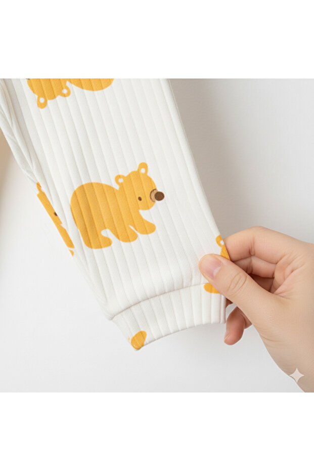 Bear Patterned Baby Set - 3