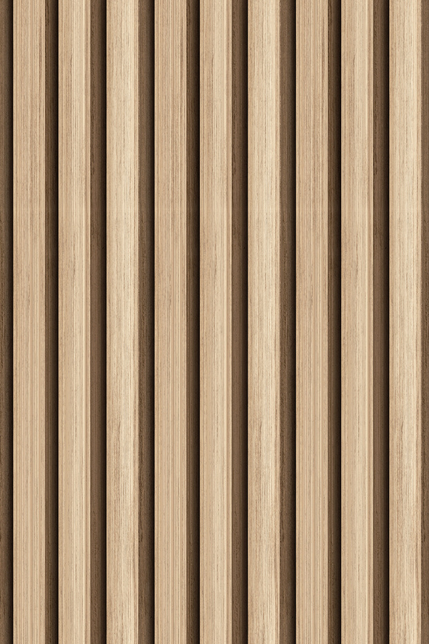 3D Modern Ahşap Panel Tek Parça Duvar Kağıdı – Kolay Uygulama - 3
