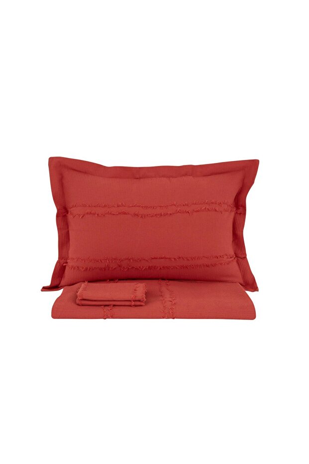 Hazel Single Bedspread Set Red - 6