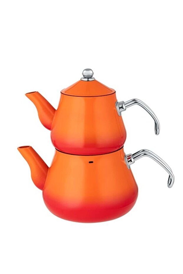 Yeni Sezon Clarus Çaydanlık Takımı - 1000 ml - 2000 ml - TURUNCU - 6