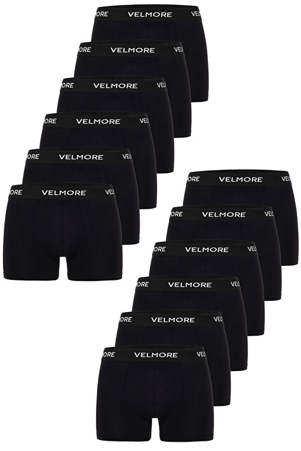 Men's Boxer 12-Piece Box – Breathable Cotton Fabric – Non-Squeezing Flexible Waistband (S–5Xl)