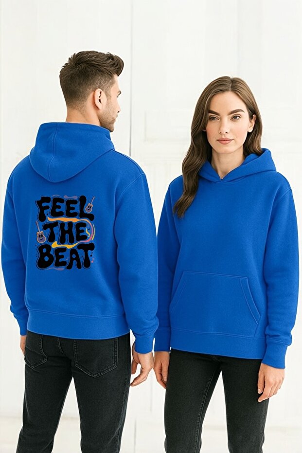 سترة بقلنسوة مطبوعة ملونة من Feel The Beat