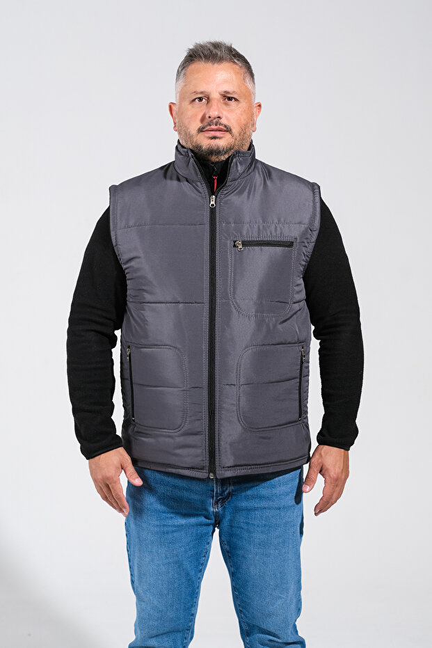 Super Battal Winter Multi-Pocket Vest 7Xl-8Xl-9Xl-10Xl