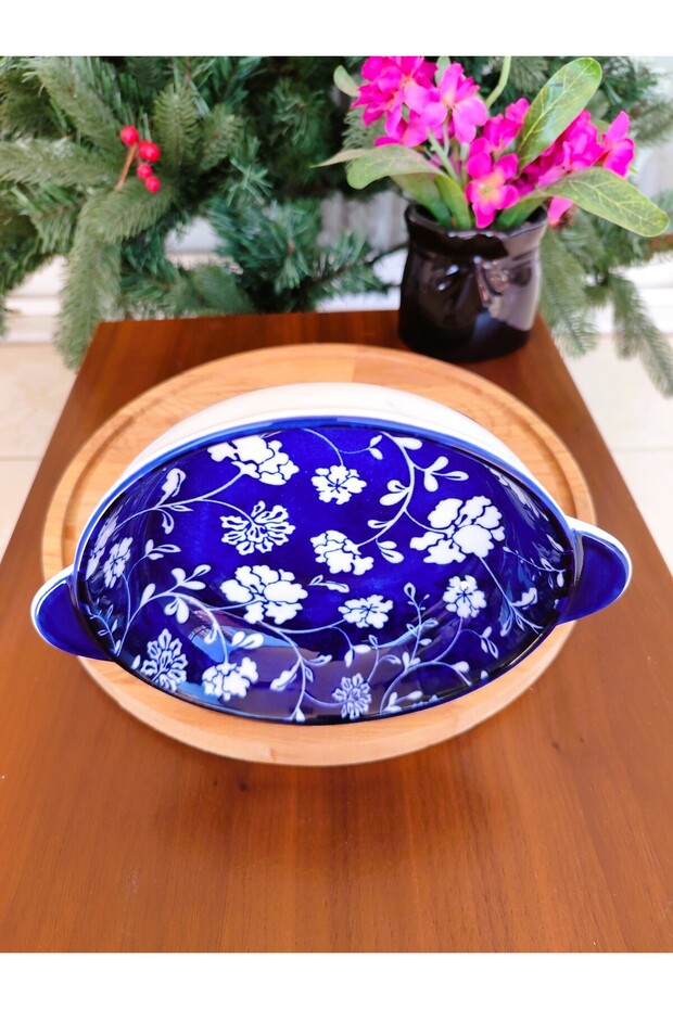 Reve Bleu Rennes New Bone China Yuvarlak Kulplu Tabak 15 x19 cm - 1 Adet - 4