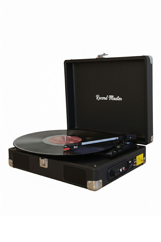 Record Master RM-311 Pikap - Tüm Plaklar İle Uyumlu- Power Banklere Bağlanarak Kullanılabilme