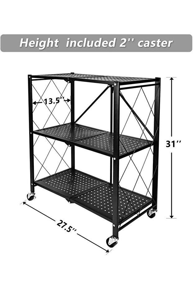 3-Tier Foldable Storage Shelves - 2