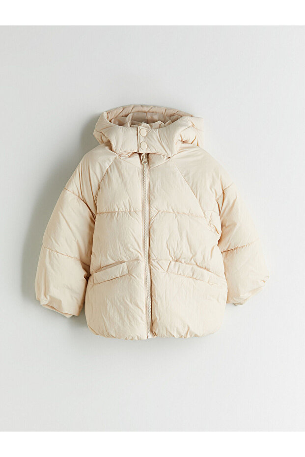 Hooded Girl's Puffer Coat