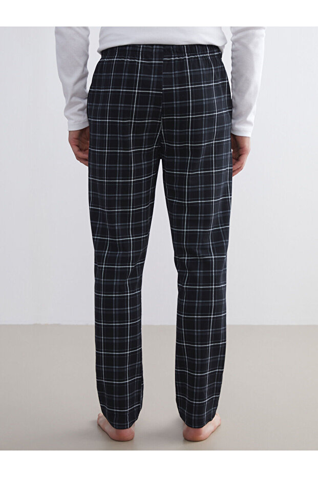 Standart Kalıp Ekose Erkek Pijama Alt - 4