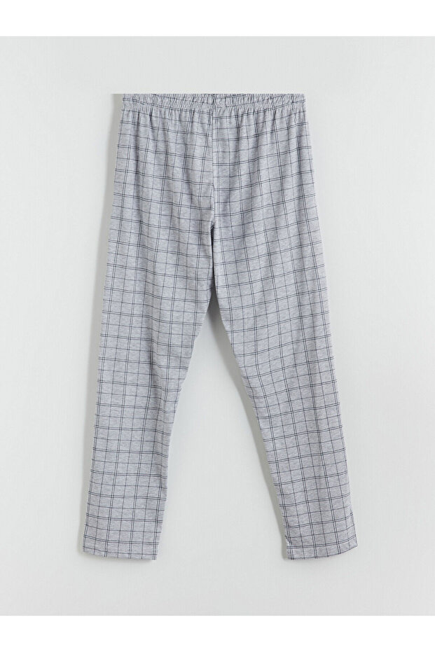 Standart Kalıp Ekose Erkek Pijama Alt - 2