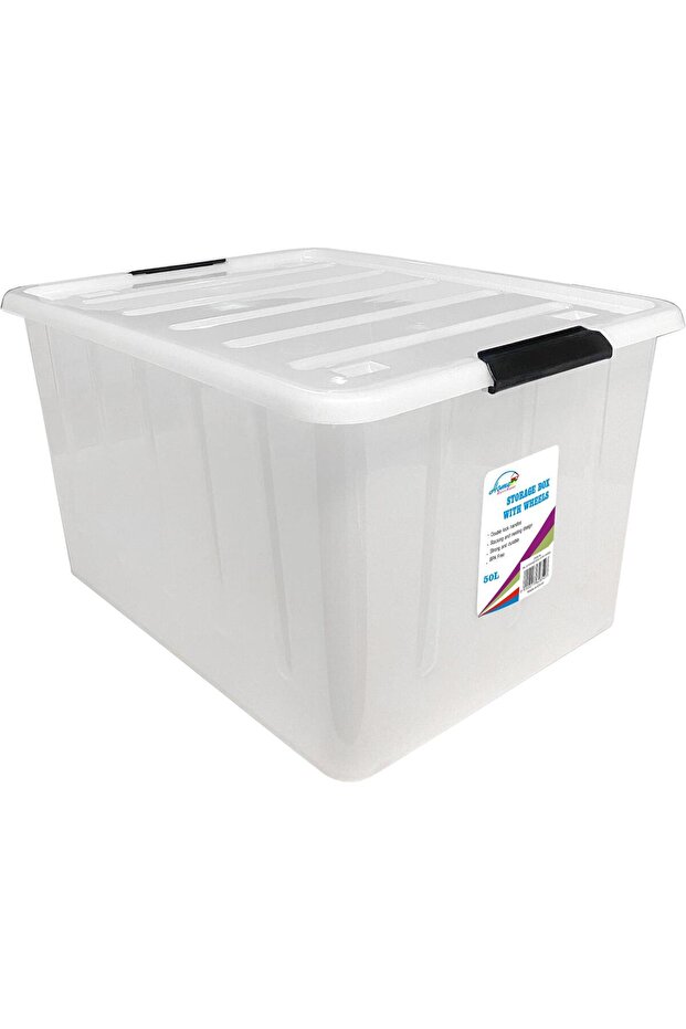 Polypropylene Storage Box 50L – Durable Large Capacity Organizer with Lid