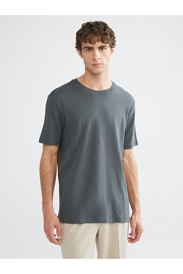 Crew Neck Printed Combed Cotton Men's T-Shirt
