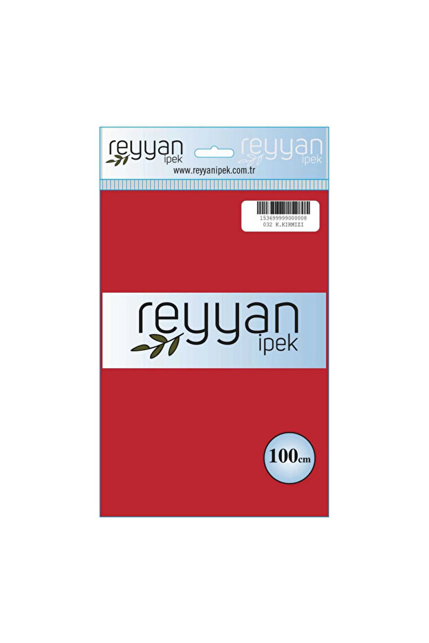 İpek Düz Renk Yazma 100cm 032 K. Kırmızı Tekli Poşet Yazma - 1