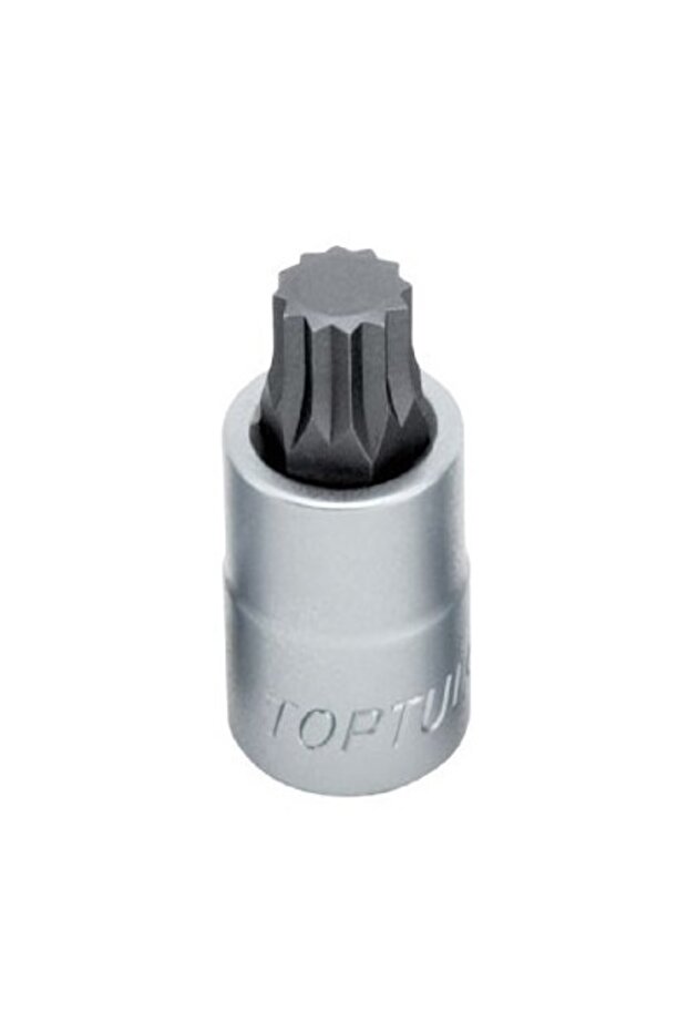 Bit with bi-hexagonal profile BCHA1616, M16 socket, 1/2 inch drive, length 55 mm, chrome - 1