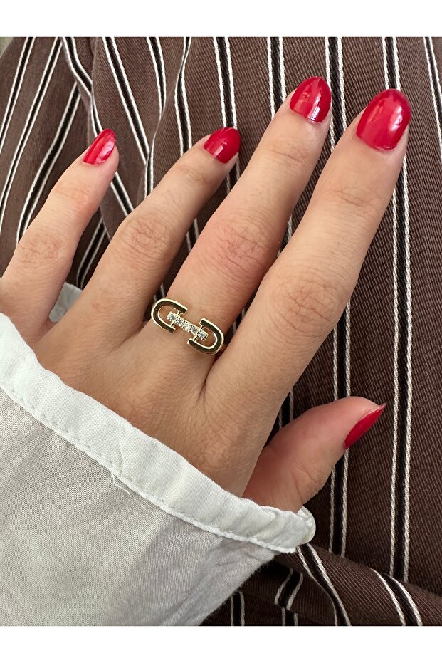 خاتم موديل C مرصع بالذهب والأحجار الكريمة - 2