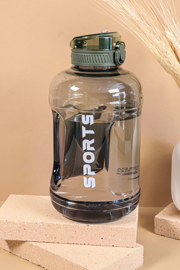 Poomy 2200 ml Suluk 2.2 Litre - Kilitli Kapaklı Geniş Hacimli Matara Yeşil