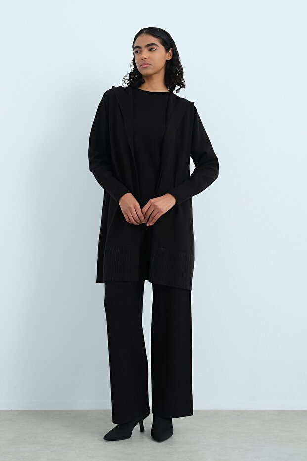 Basic Üçlü Triko Takım Siyah - 2