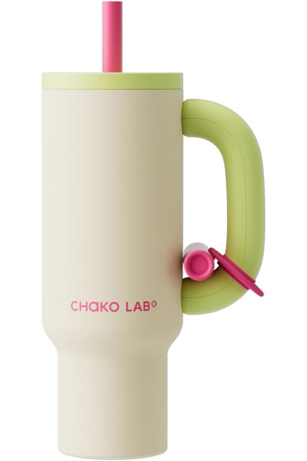 CHaKOLAB BaWangCUP Stainless Steel Insulated Tumbler with Handle and Straw, BPA Free, 950 ml