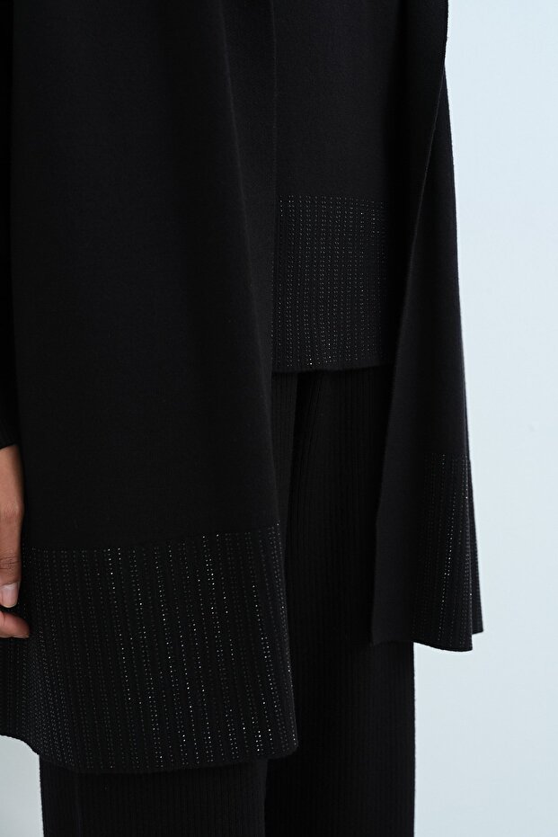 Basic Üçlü Triko Takım Siyah - 3